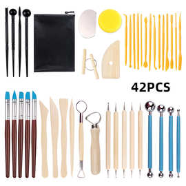 超轻粘土工具塑料泥塑刀套装软陶泥塑压花雕刻刀陶艺工具跨境批发