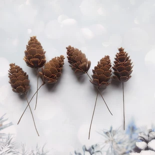 Новогодние пластиковые шишки декор для венка и DIY
