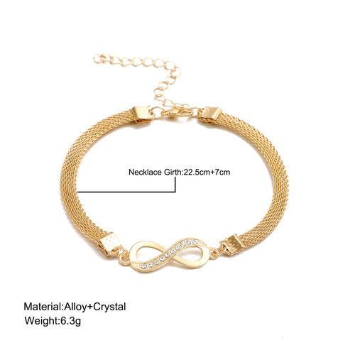 E-commerce Bestselling Infinite Diamond 8-Character Ankle Chain, Creative Retro Minimalist Alloy Ankle Chain Independent Website Cross-border Ankle Chain