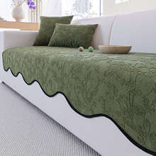 欧式雪尼尔沙发垫简约高级感异形坐垫四季通用防滑皮沙发盖布套罩