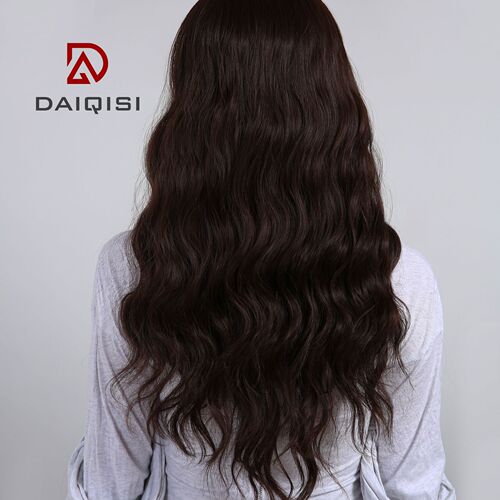Whole Head Wig Set with Long Curly Han Version Wooly Curls, Airy Bangs, and Corn Waves - Wholesale Human Hair Wig
