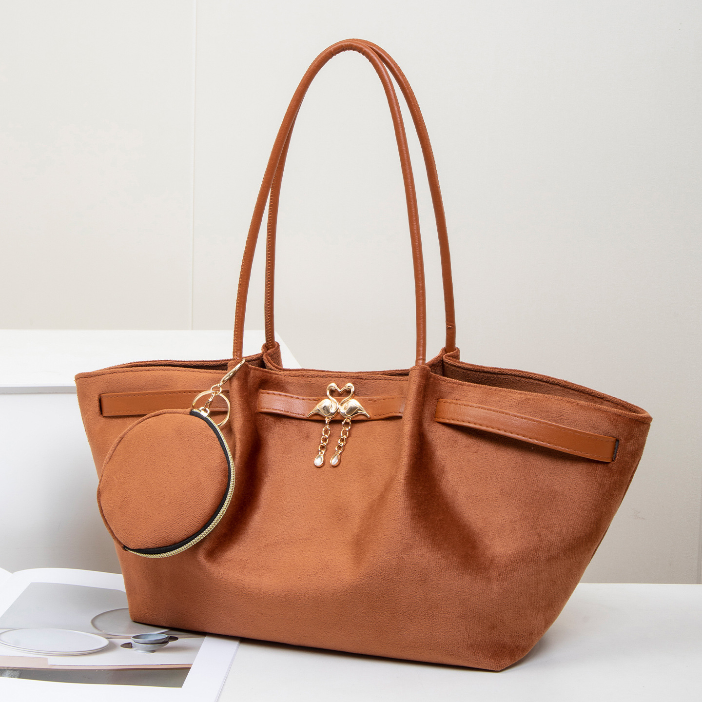 Bolso de gran capacidad retro Maillard bolso de brazo de mujer nueva moda bolso de hombro universal bolso de viaje popular
