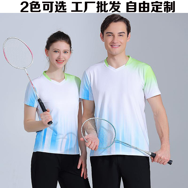 Extremely Fast Wholesale Badminton Table Tennis Quick-Drying Tops Short-Sleeved Professional Training Clothes Summer Breathable Competition Tennis Clothes