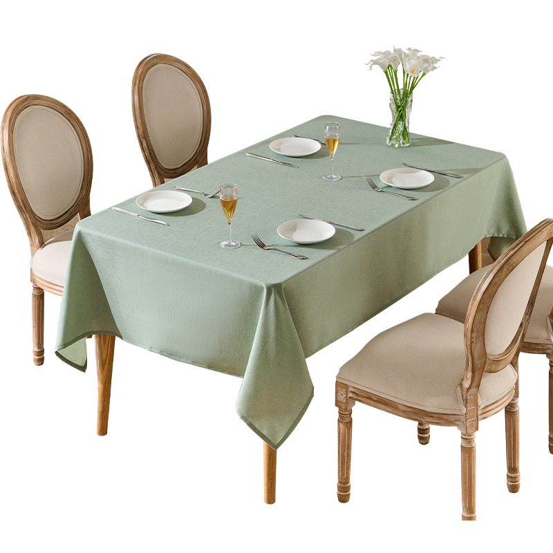 Mantel de lino de imitación de Amazon, impermeable y a prueba de aceite, mantel de comedor de color sólido de alta calidad, mesa de centro antiarrugas y resistente al desgaste, cubierta de gabinete