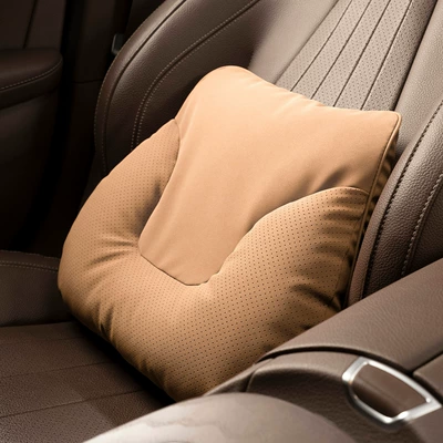 Headrest, S-class headrest for car - horn-style-clean-version-gold-brown-waist-support