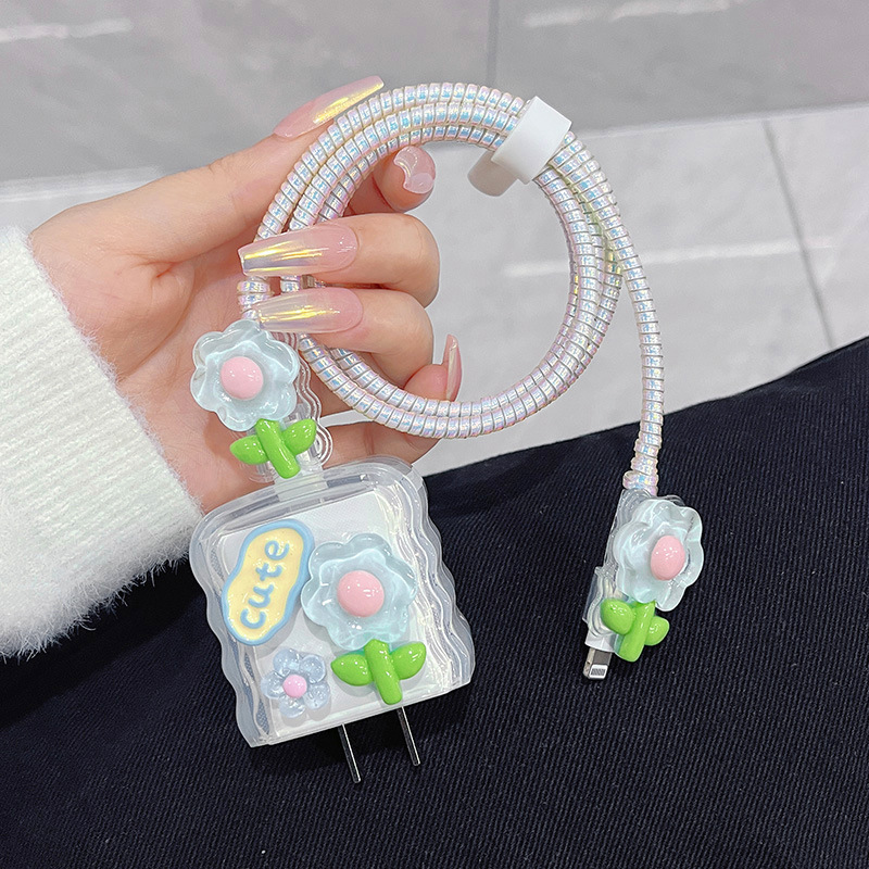 Funda protectora para cable de datos, compatible con el cargador Apple 13/15 y la funda protectora antiplegable para cable de datos de teléfono móvil.