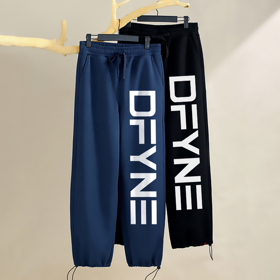 Calças esportivas masculinas de alta qualidade, modelagem folgada, estilo casual, com cordão na cintura, modelo jogger._voghion.com