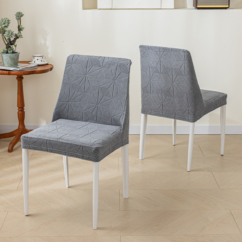 Silla de sillín cubierta de gamuza alta elástica hotel sala de estar comedor silla cubierta todo incluido taburete de cuero cuadrado cubierta protectora a prueba de polvo resistente al desgaste