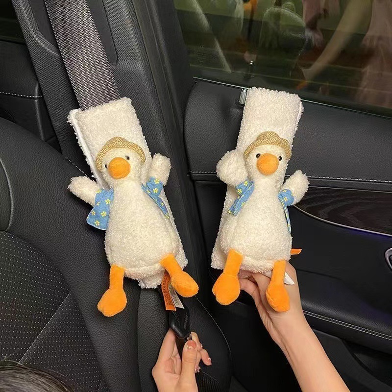 Funda Protectora de Peluche para Cinturón de Seguridad de Tela de Felpa Protectora para Cinturón de Seguridad