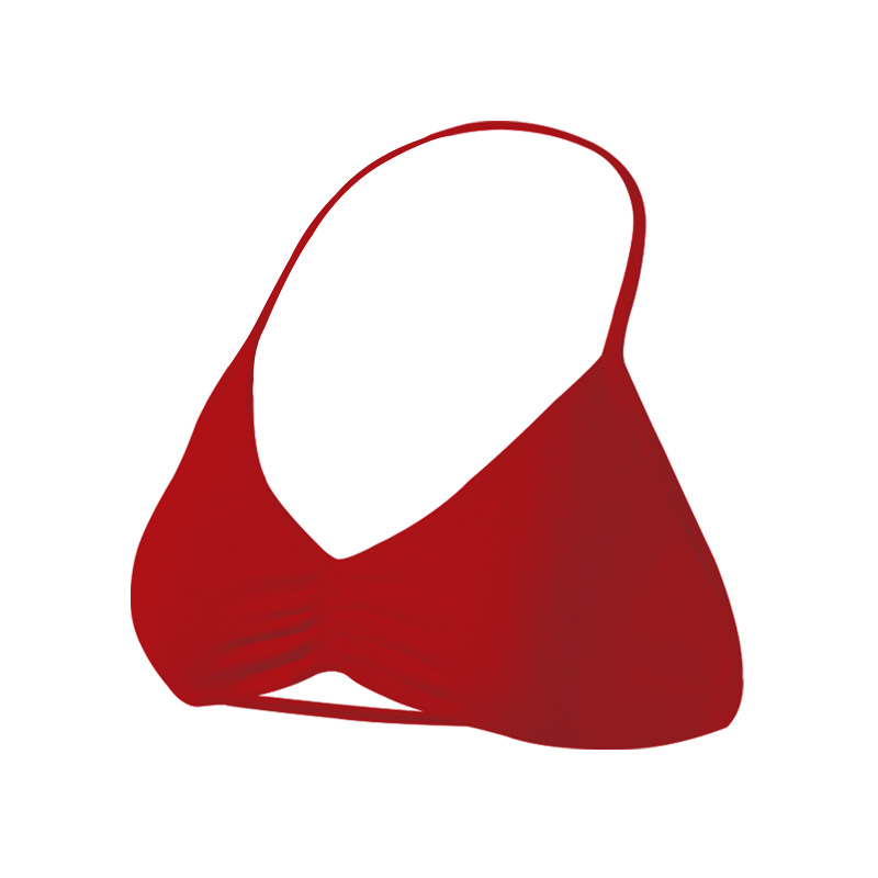 Sujetador deportivo Dyfne para mujer, cuello halter de nailon mate, hermoso diseño en la espalda, sujetador pequeño, a prueba de golpes de alta intensidad, efecto push-up, sujetador para yoga.