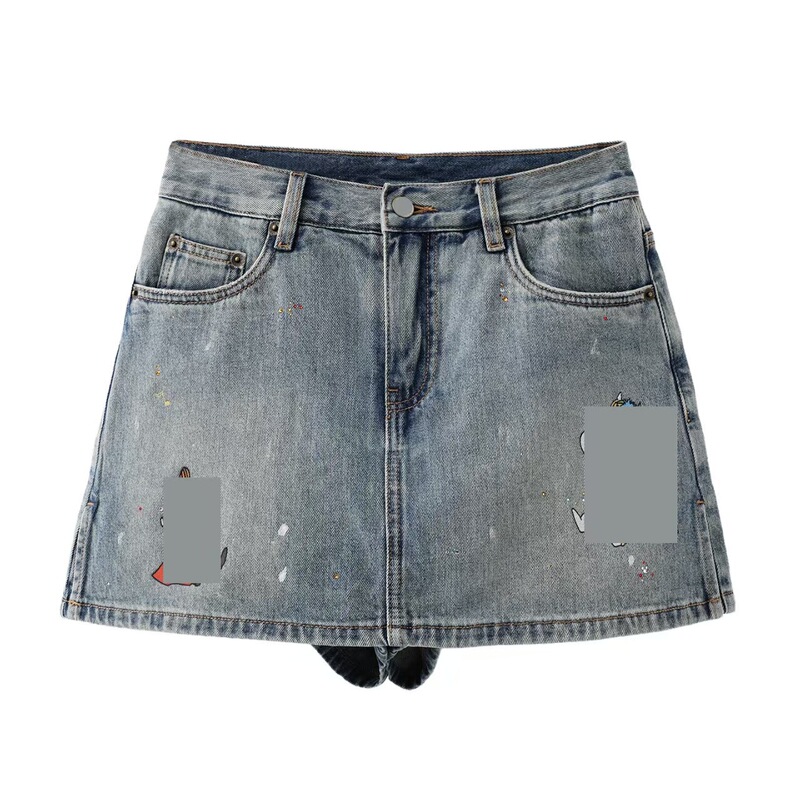 Pre-Sale 2026 Spring New Style Sweet and Cool Cartoon Anime Vintage Cotton Printed Denim Shorts Mbf2Sot004