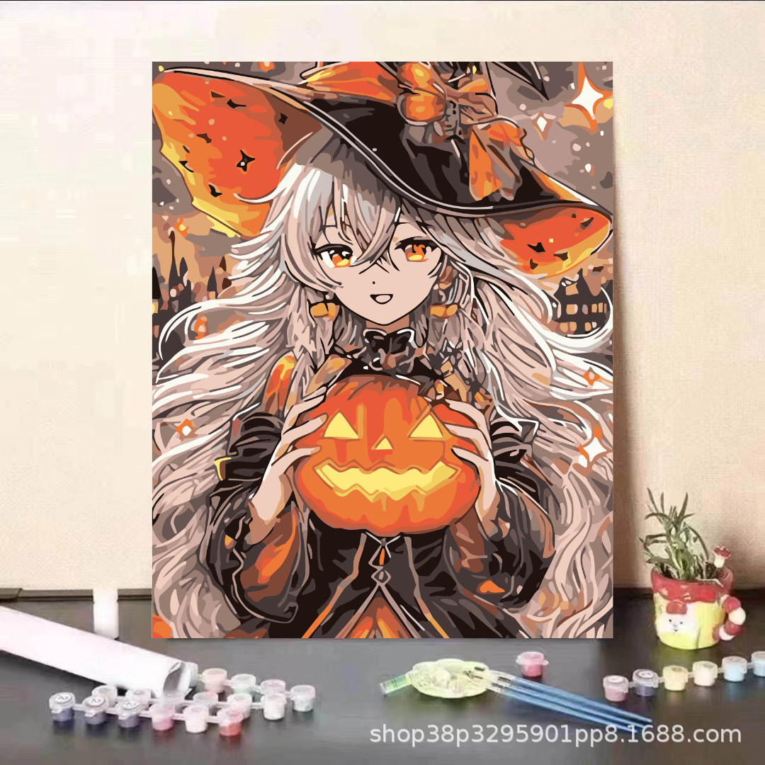 Guardia dulce serie de animación de pintura al óleo digital DIY moderna minimalista para niños fábricas de pintura al óleo de relleno al por mayor