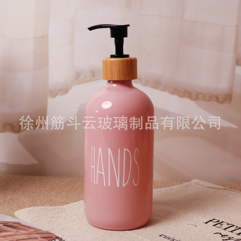 475ml【21cm*7.5cm】;손+검은색 펌프 헤드;유리