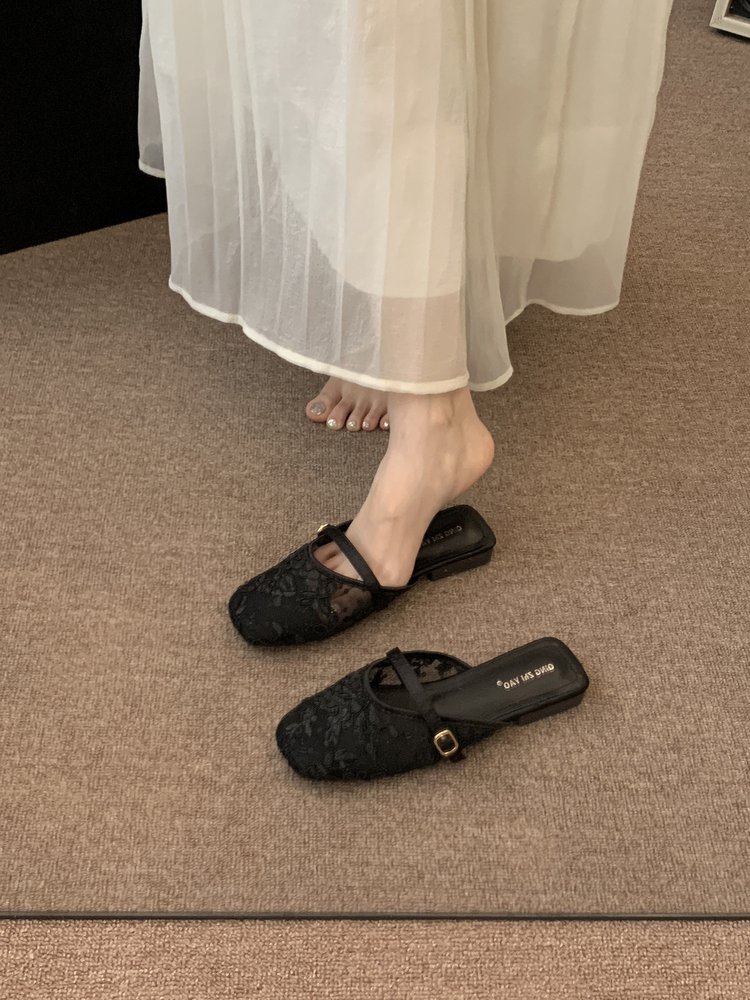 French-style Closed-toe Mules For Women, Summer Outdoor Wear, 2026 New Model, Bohemian Vacation Sty,_vogvips.com