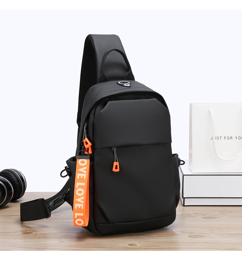 New men's chest bag, crossbody bag, fashionable small bag, cross-border multi-functional waist bag, water-resistant chest bag, outdoor sports undefined