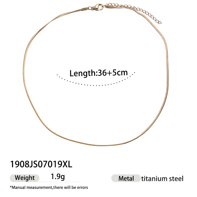 Taena collar de acero de titanio europeo y americano apilado con sentido de alta gama moda para mujer cadena de clavícula minimalista joyería explosiva transfronteriza al por mayor