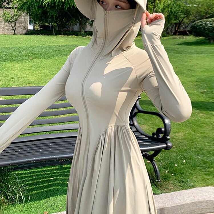 Women's Summer 2026 New Long Sunscreen Dress, UV-Protective Ice Silk Long Dress, Full-Body Sunscreen Cover-Up Women's Summer 2026 New Long Sunscreen Dress, UV-Protective Ice Silk Long Dress, Full-Body Sunscreen Cover-Up