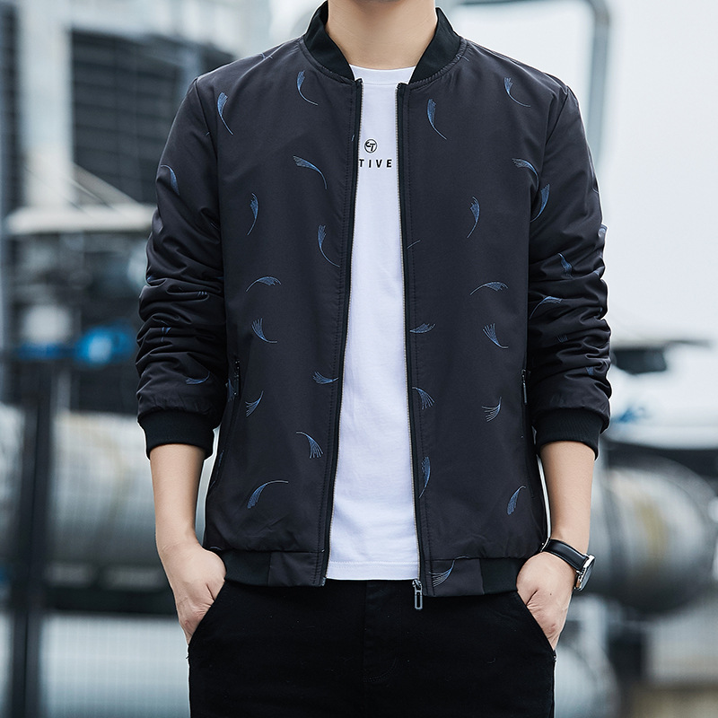 男士外套春秋季韩版潮流帅气棒球领夹克上衣男装休闲工装潮牌夹克