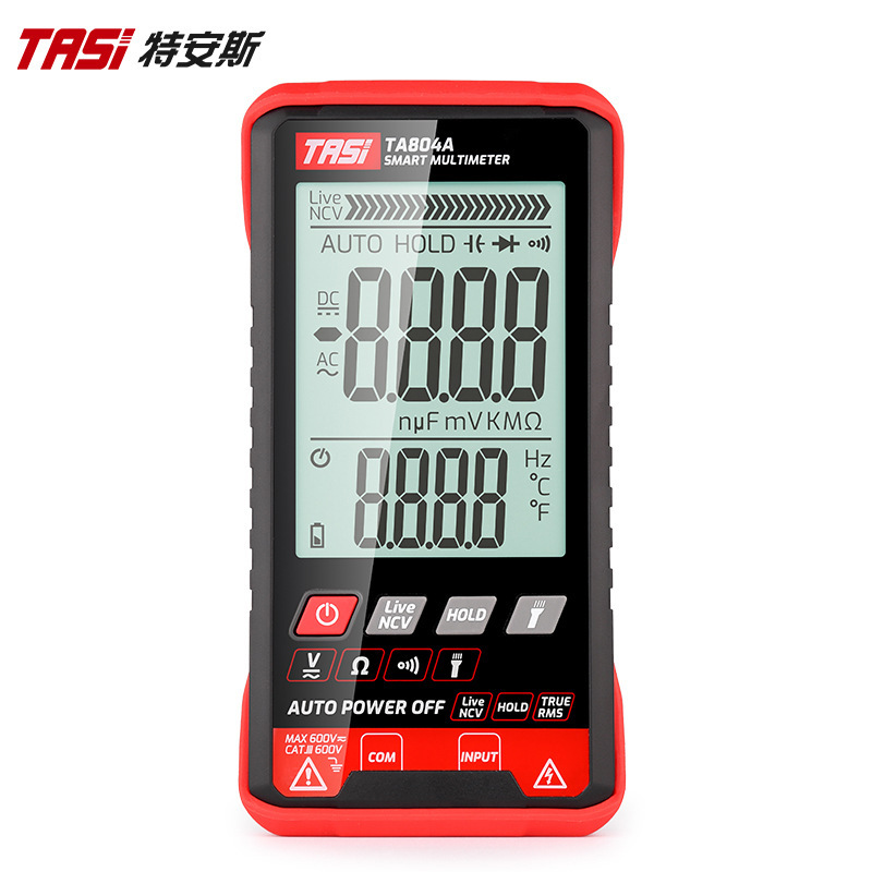 TASI特安斯 TA804系列 超薄万用表 小巧便携交直流电压测量