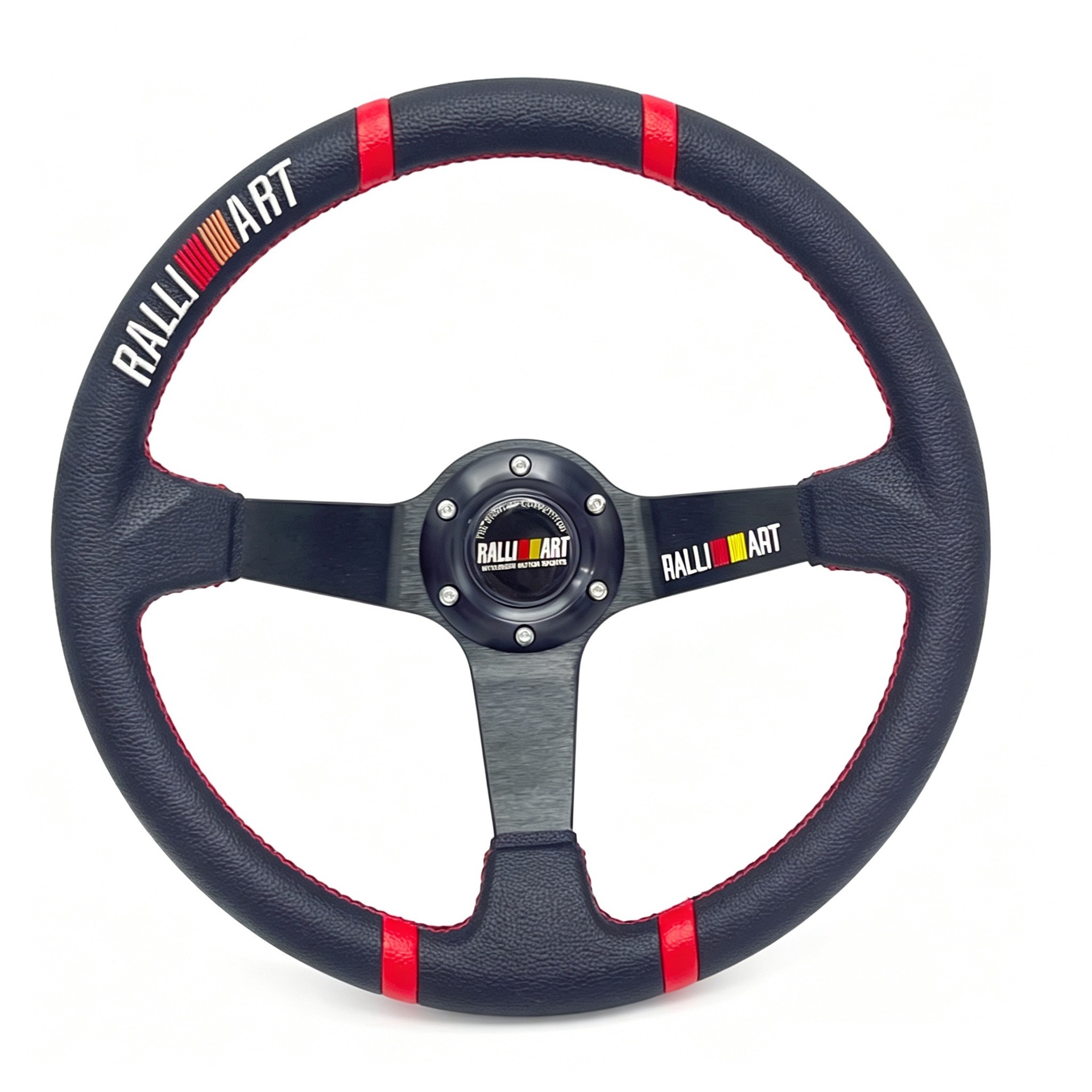 14inch Ralliart Car Modified Deep Concave Steering Wheel, Beidou Star Lancer Wing God Universal Sports Steering Wheel