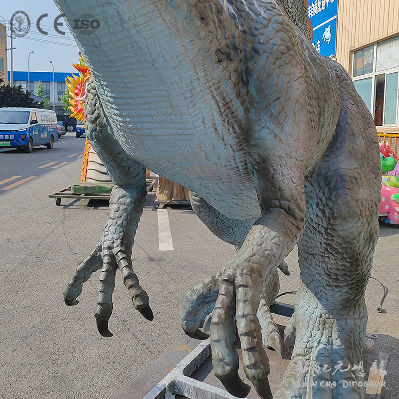 Nuevo dinosaurio de simulación a gran escala T. rex Dinosaurio eléctrico llamado modelo de movimiento del parque de atracciones del paisaje modelo de triceratosaurio