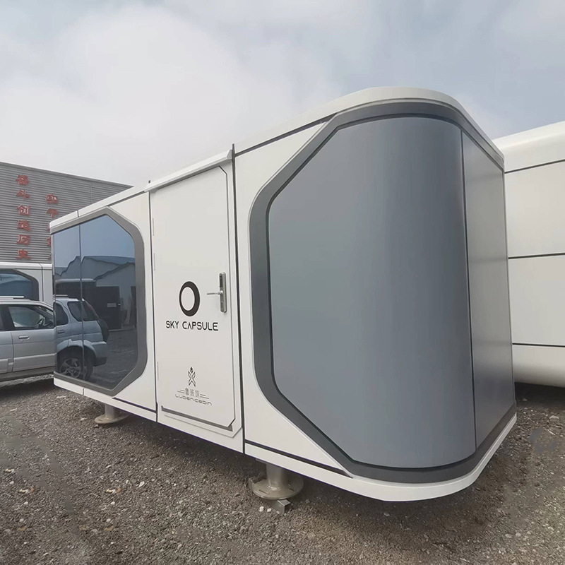 Contenedor de alta sensación alojamiento residencial al aire libre sitio escénico servicio de contenedor de red red estación postal estructura de acero cápsula espacial de ocio