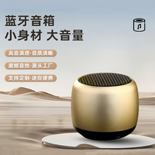 金属蓝牙音箱家用TWS迷你小音响无线音箱小钢炮户外便携式低音炮