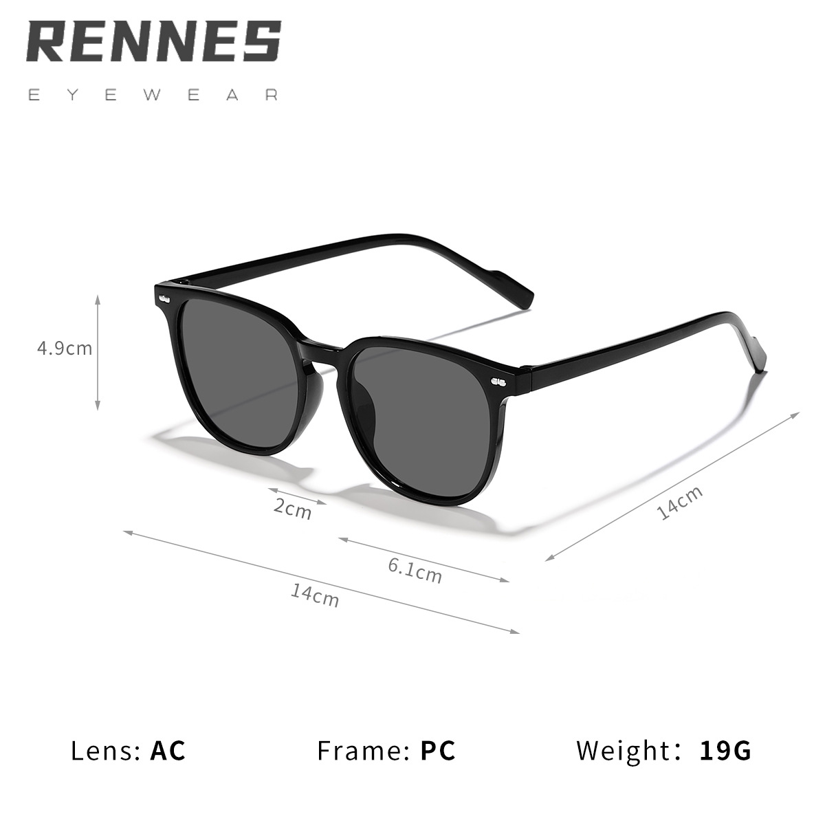 Nuevo estilo coreano ins estilo llano marco cara mirando pequeñas gafas de sol de moda esenciales anti-gafas de Sol para salir