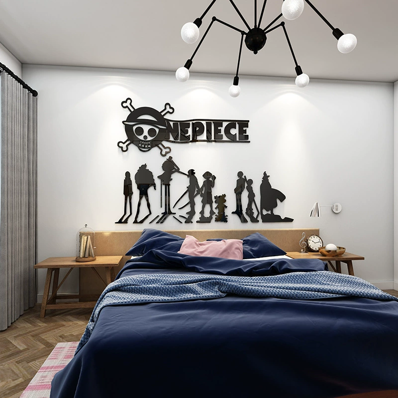 Three dimensional poster on wall, stickers for bedroom, sticker, in 3d format