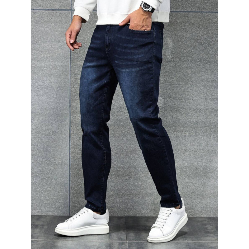 W 91561 Embroidered Ripped Jeans 刺绣破洞男士牛仔裤跨境