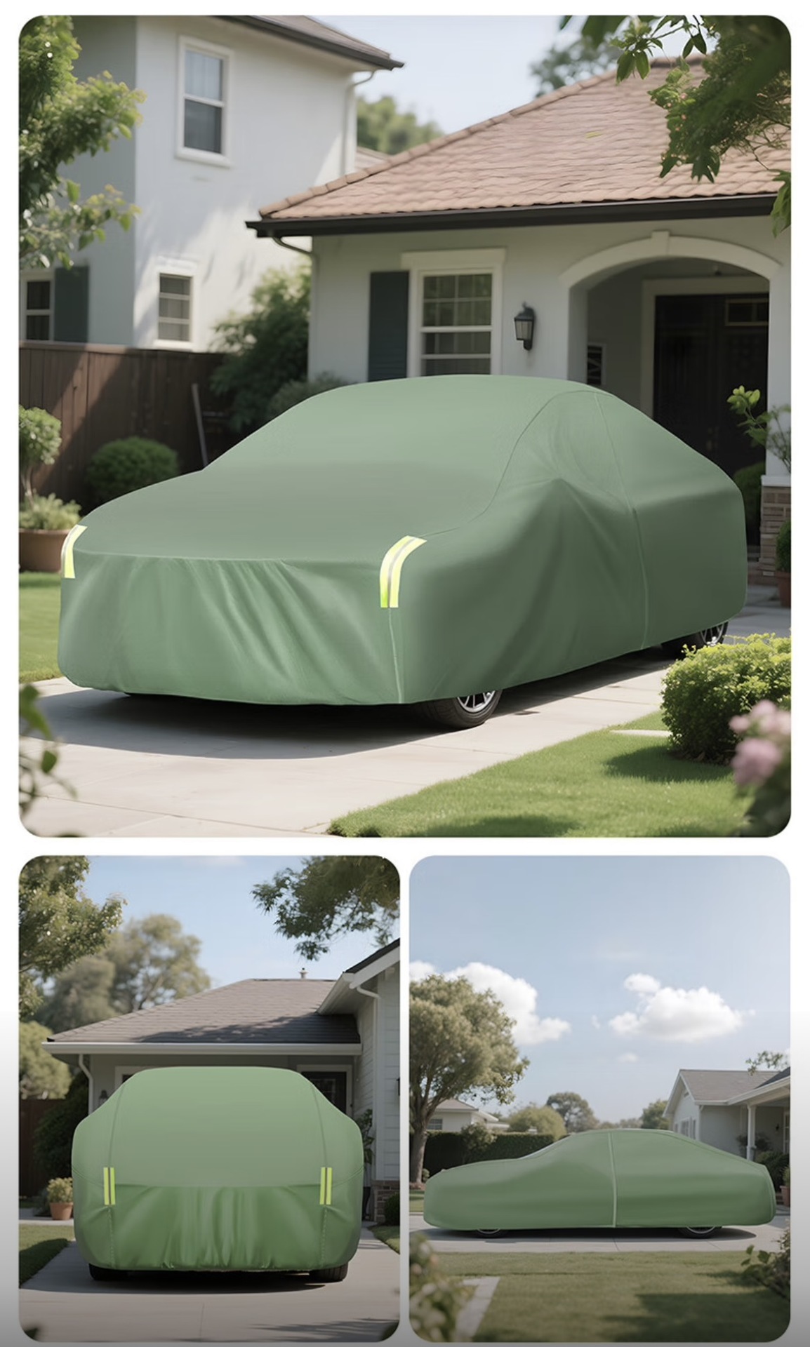 600D Car Cover, Full Cover, Sun Protection, Heat Insulation Cover, Oxford Cloth, Rainproof Outer Cover, Thickened Canvas