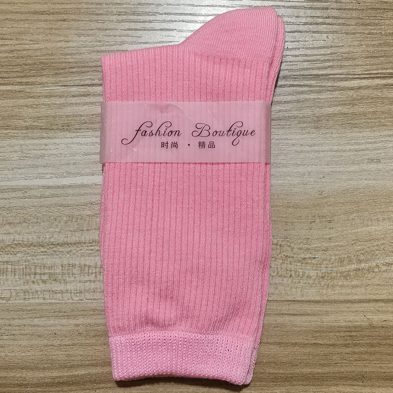 2025 nuevas calcetines de baile de color de mujer de dopamina calcetines de algodón de color sólido calcetines de tirada calcetines cuatro estaciones