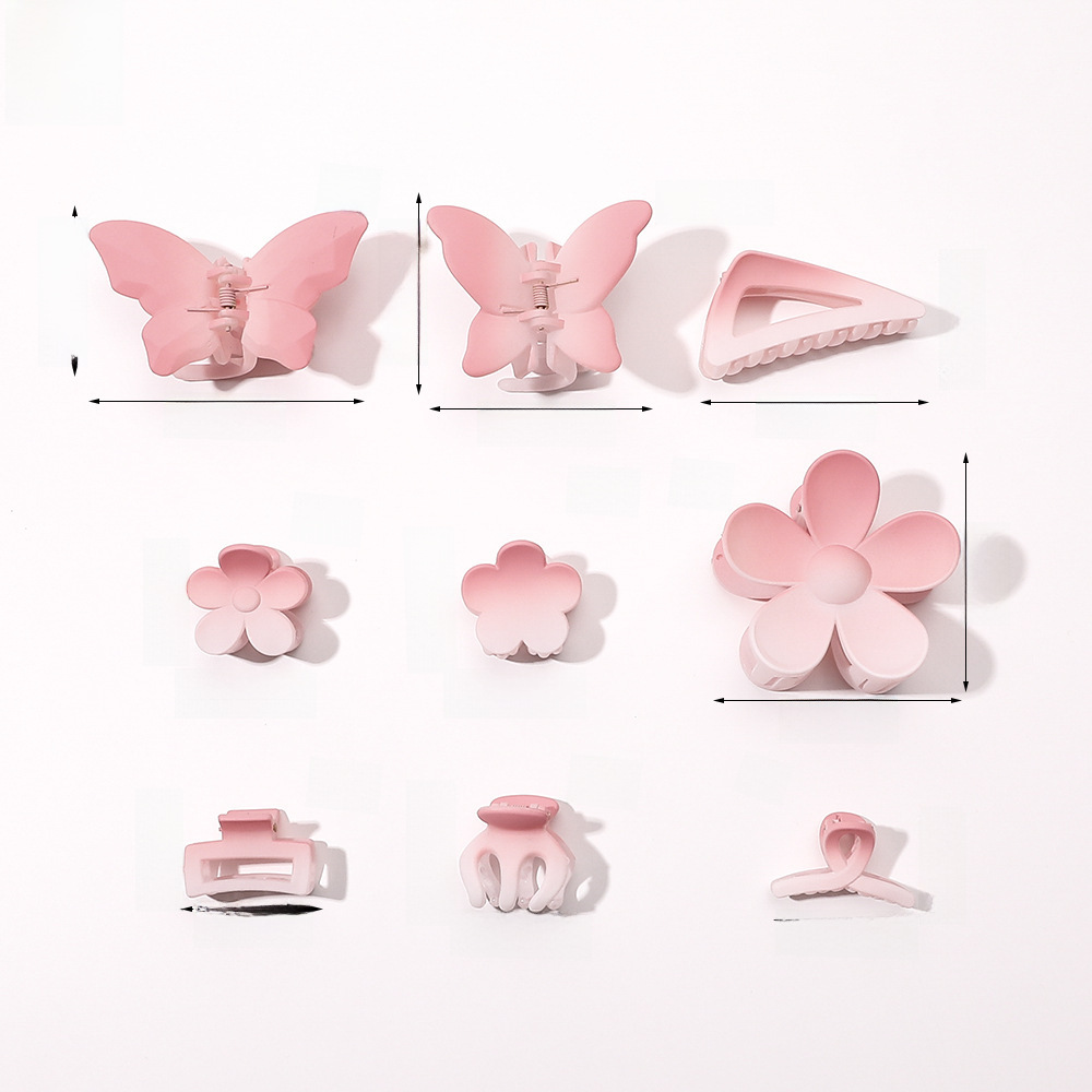 Qiyue határokon átnyúló színátmenetes hajtű matt fogócsat édes női cápacsat hajcsat hajkiegészítők nagykereskedelemben_voghion.com