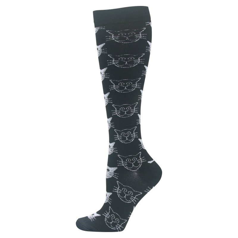 Calzini a compressione casual da esterno in stile animale, stile Jacquard Calf 2025d, per uomo e donna_voghion.com
