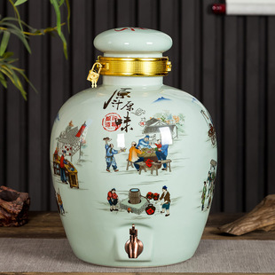 New Jingdezhen Ceramic Wine Jar 5/10/20/30/ 25kg Installed Smooth Household Sealed Wine Jar Wine Tank