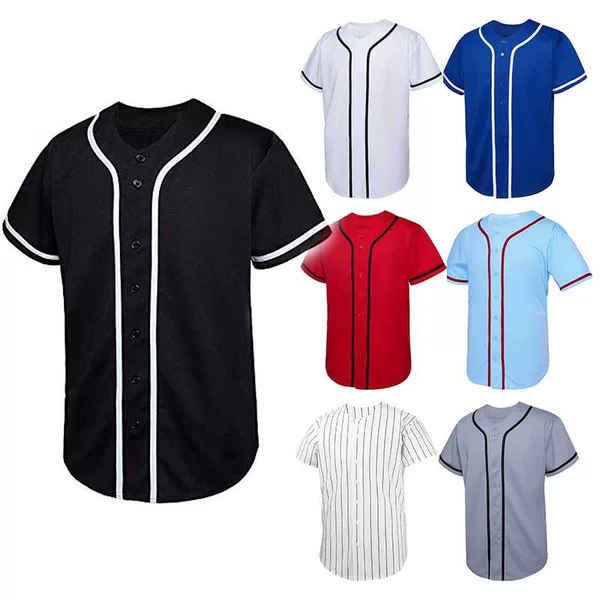 Cross-Border Amazon New Men's and Women's Cardigan Light Version Baseball Uniform Short-Sleeved 3D Printed Baseball Sports Top