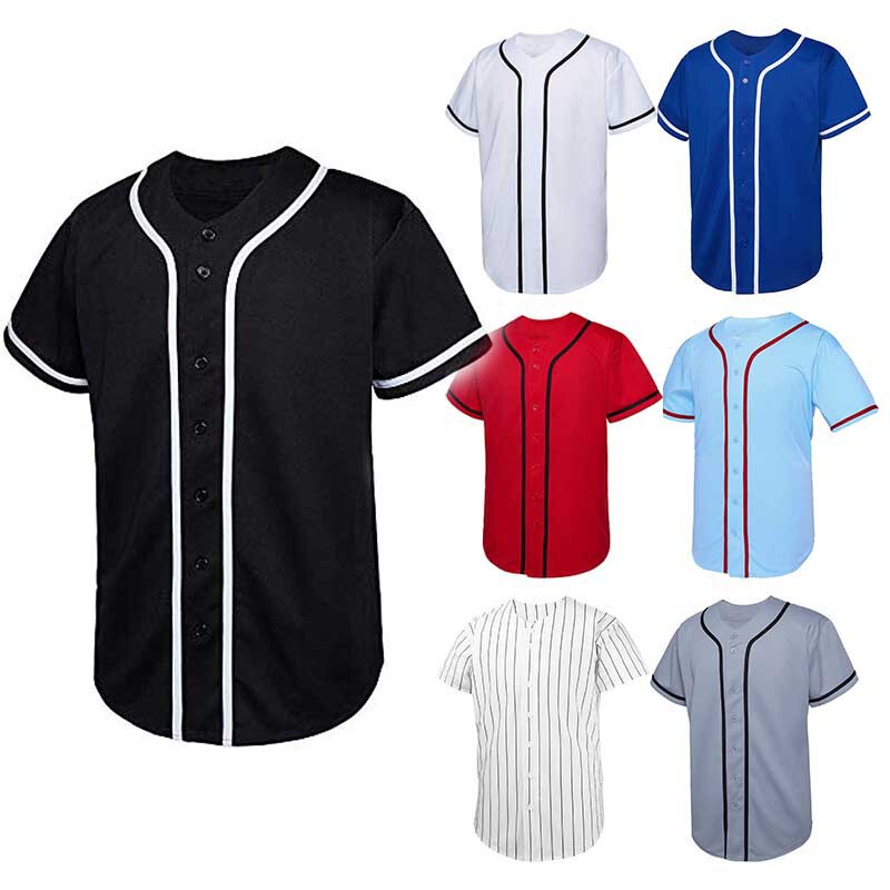 Cross-Border Amazon New Men's and Women's Cardigan Light Version Baseball Uniform Short-Sleeved 3D Printed Baseball Sports Top