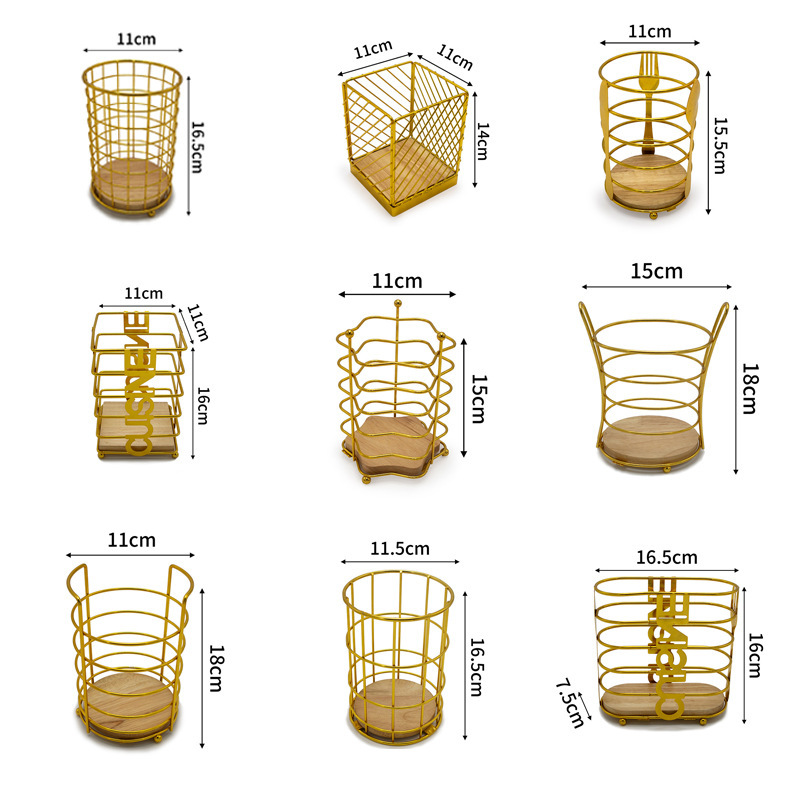 Carbon steel utensil rack chopstick basket rectangular semi-circular utensil drying storage rack kitchen storage basket storage