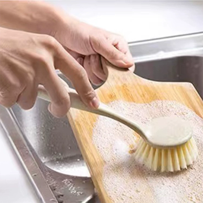 Wheat straw, dishwashing pot, wash the kitchen cleaning dishwashing pot brush can be hanging long -handle stove cleaning brush