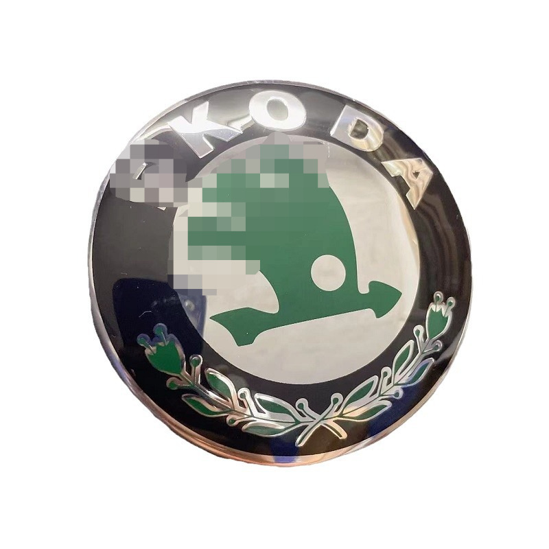 For Skoda logo 90MM 80MM Ming Rui Jing Rui front and rear logo black net logo car tail logo