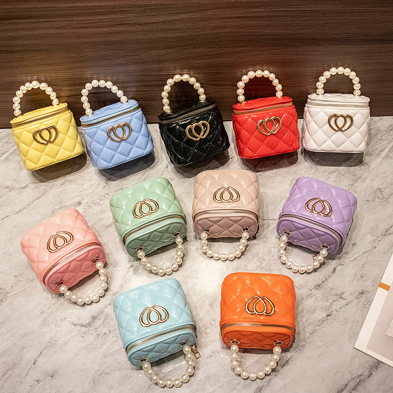 Moda mini bolso 2023 nuevo bolso de jalea de cubo de diamante doble bolso de amor decorado bolso de hombro de mujer