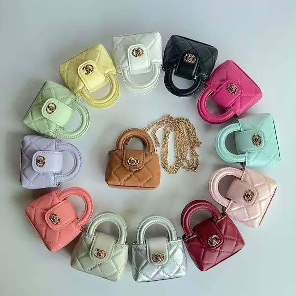 Mini Quilted Handbag, Small Fragrance Bag Pendant, Cross-Border Live Broadcast Room Blind Box Unpacking, Creative Headphone Bag