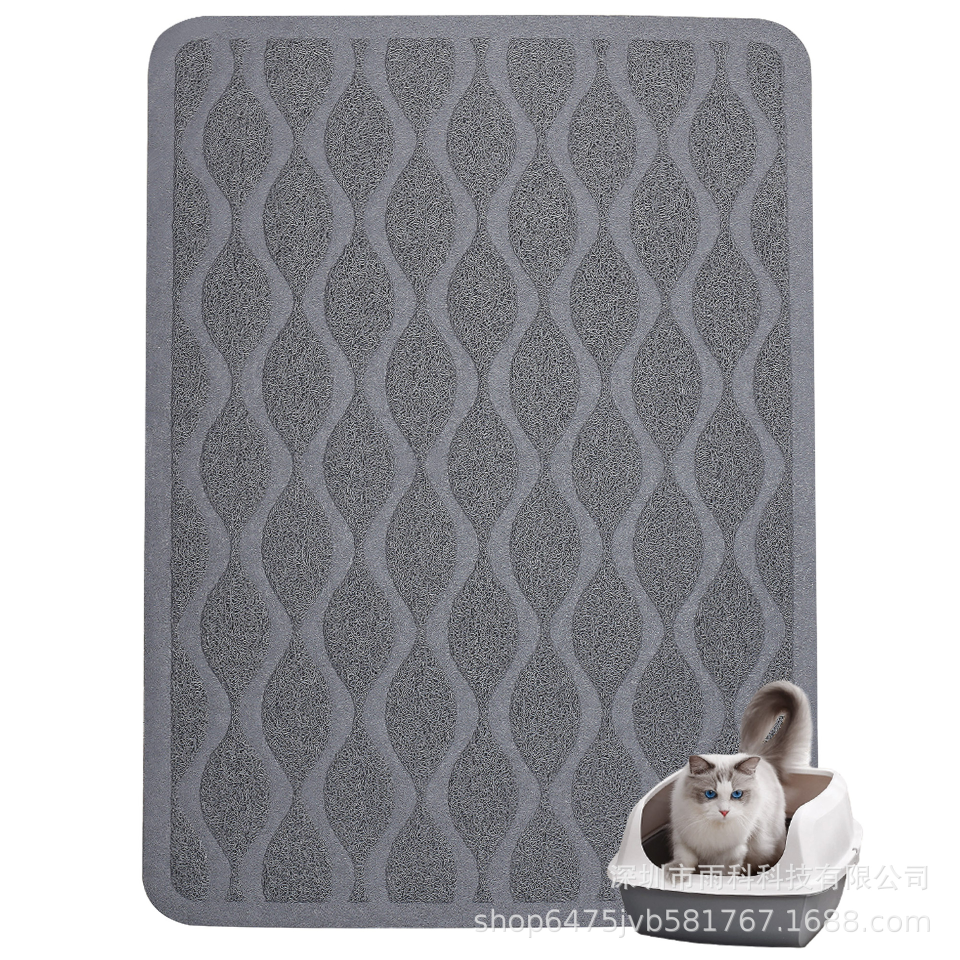 Estera de gato para mascotas estera de gato resistente al desgaste elástico ventas directas de fábrica estera de arena para gatos estera para mascotas PVC grueso impermeable