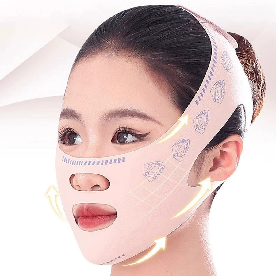 Маска для коррекции овала лица V-образной формы, подтягивающая и укрепляющая кожу, для улучшения состояния носогубных складок и двойного подбородка, маска для скульптурирования лица во время сна.