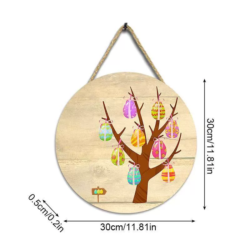 Настенные настенные настенные настенные подвесные круглые пасхальные деревянные листинги дома украшения стены украшения праздничная атмосфера деревянный знак