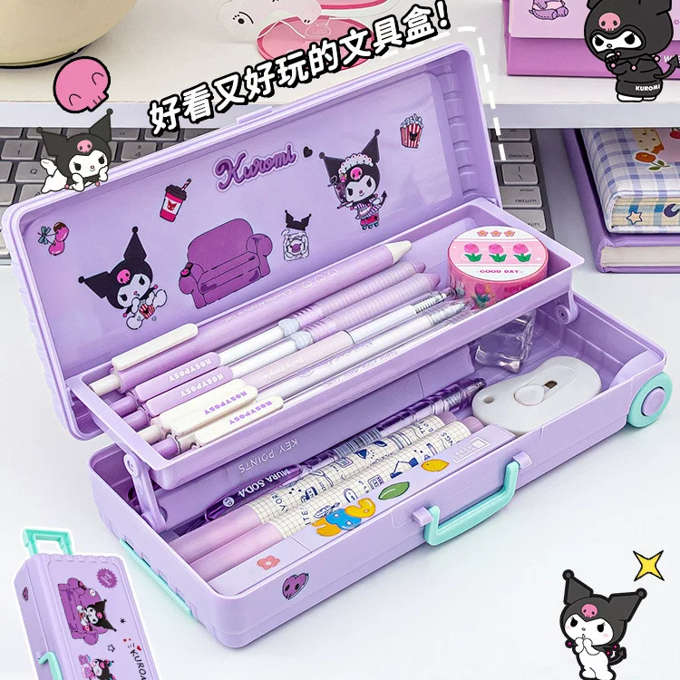 Suitcase, double-layer pencil case for elementary school students, 2024 years, new collection