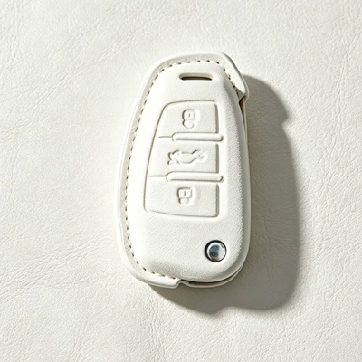New Model Q5L A4L A7L Q2L, Car key bag - type-d-white-leather-case-separate-key-case