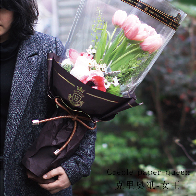 Huaxi comercio exterior papel criollo reina papel de embalaje impermeable material floral ramo de embalaje papel de embalaje floral al por mayor