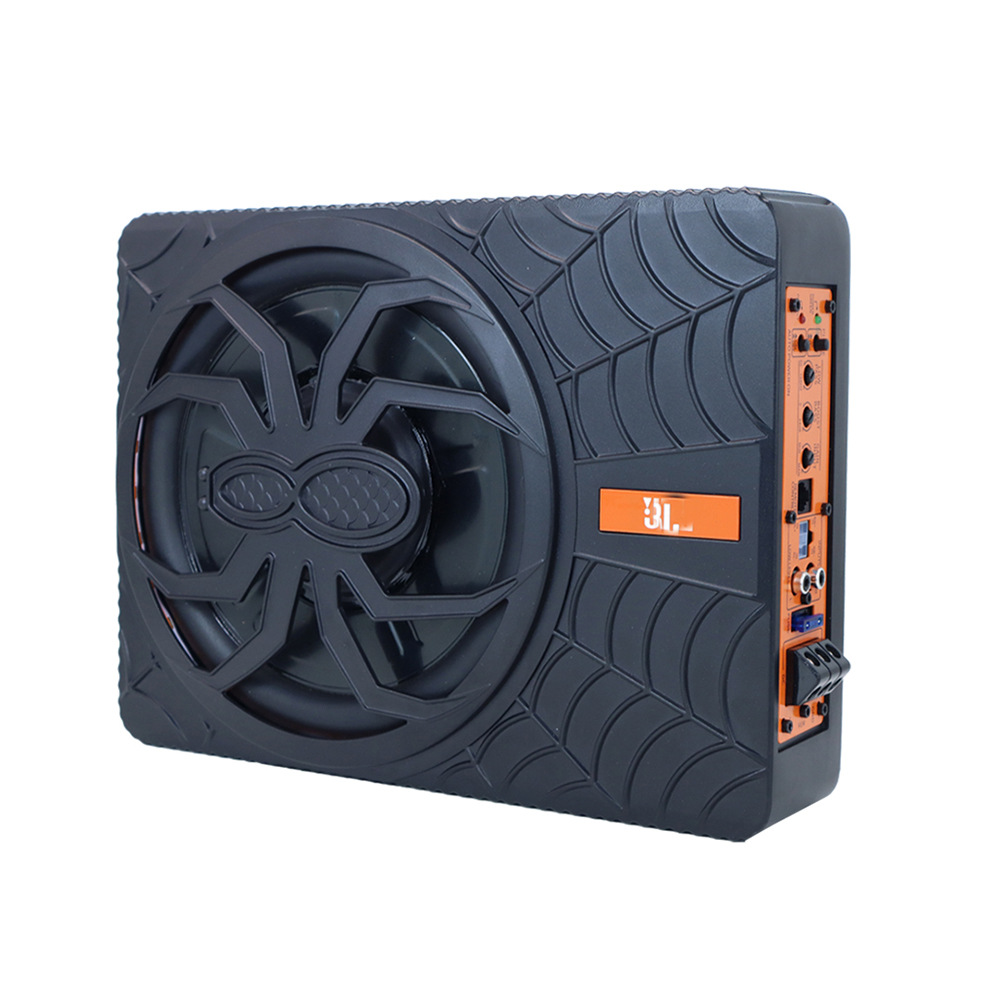 Manufacturer Wholesale Car Audio Modification Spider with Light Model 10inch Overweight 12V Active Car Ultra-Thin Subwoofer