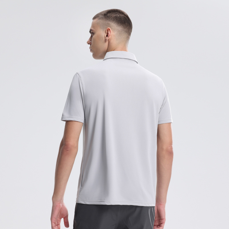 Dijia hombre 2025 velocidad ropa seca hielo polo camiseta transpirable hombre camiseta de mangas cortas viaje de negocios urbano